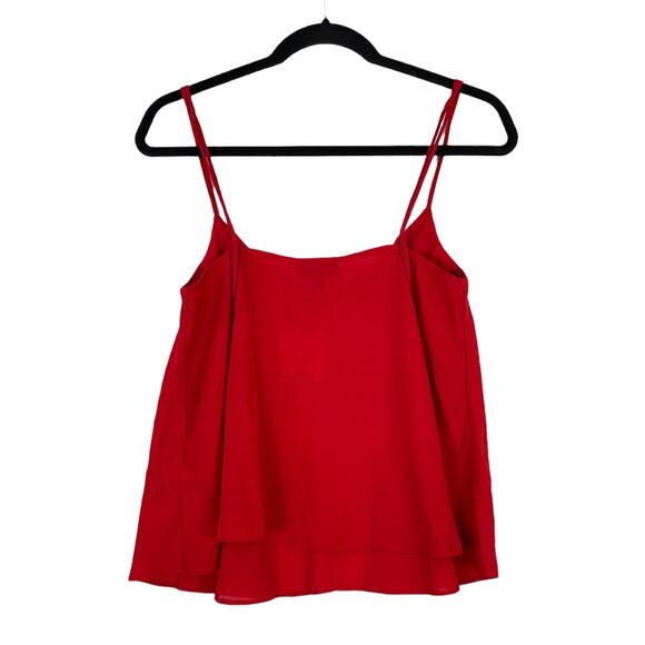 Topshop top red sleeveless swing camisole - Picture 1 of 6